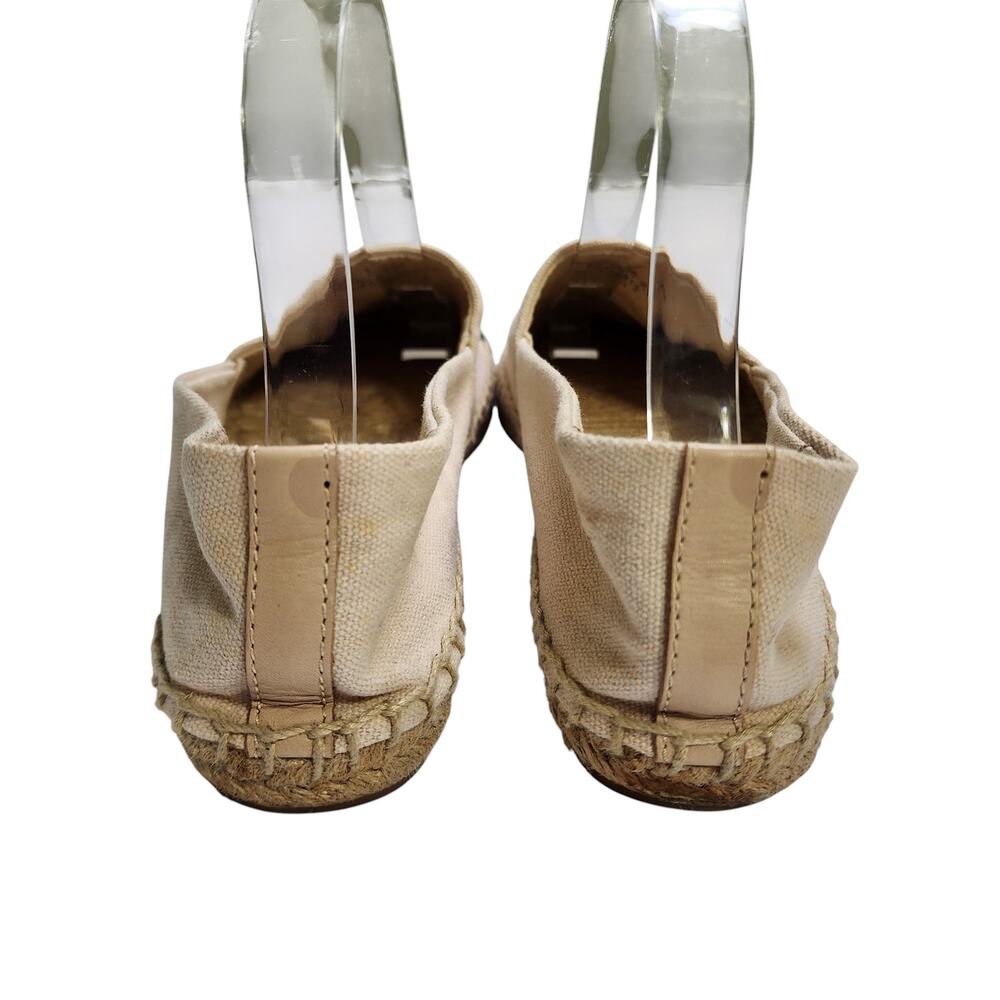 Tory Burch Two-Tone Canvas Espadrille Flats in Beige and Black - Picture 7 of 10
